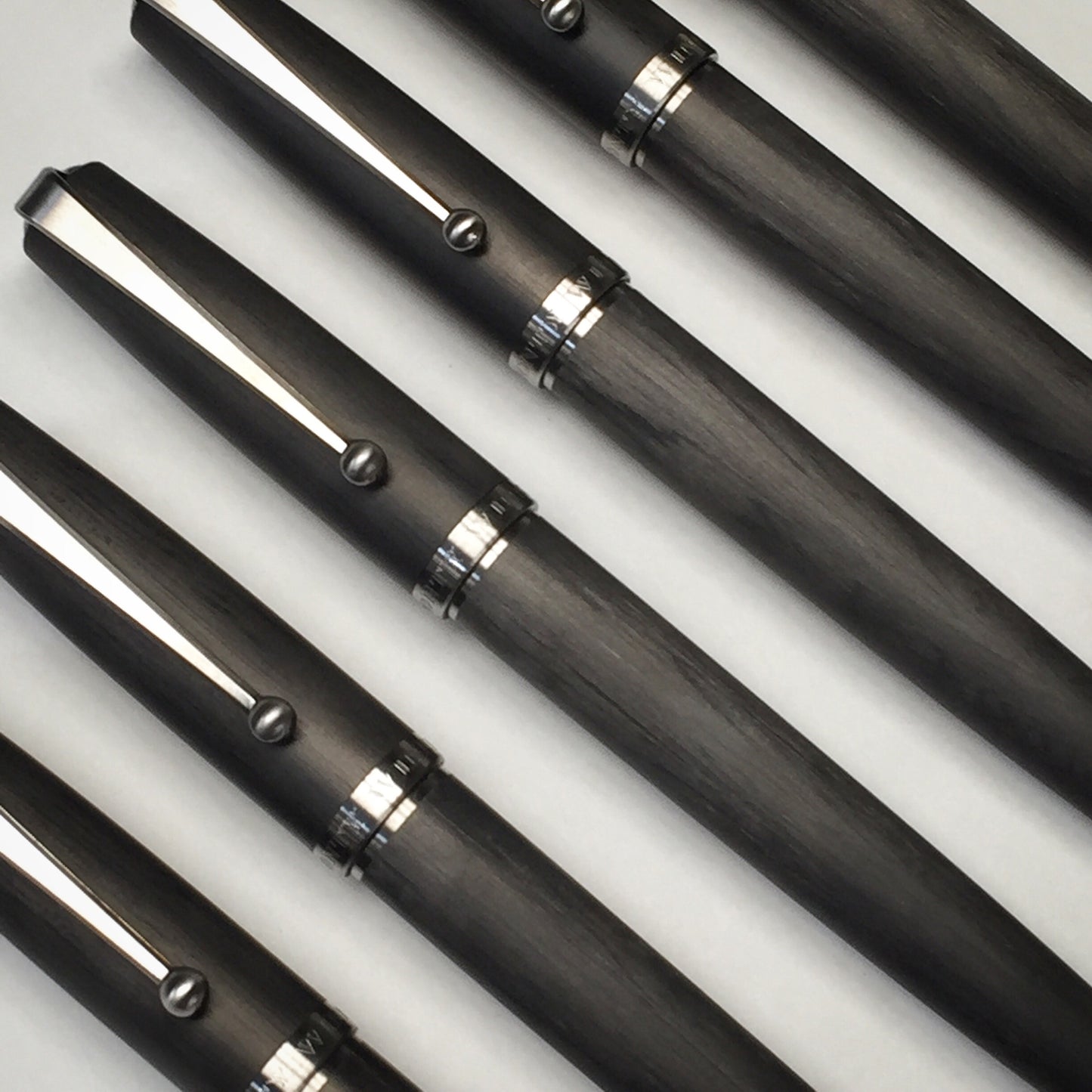 Titanium and Carbon Fiber Fountain Pen with Waterfall Clip