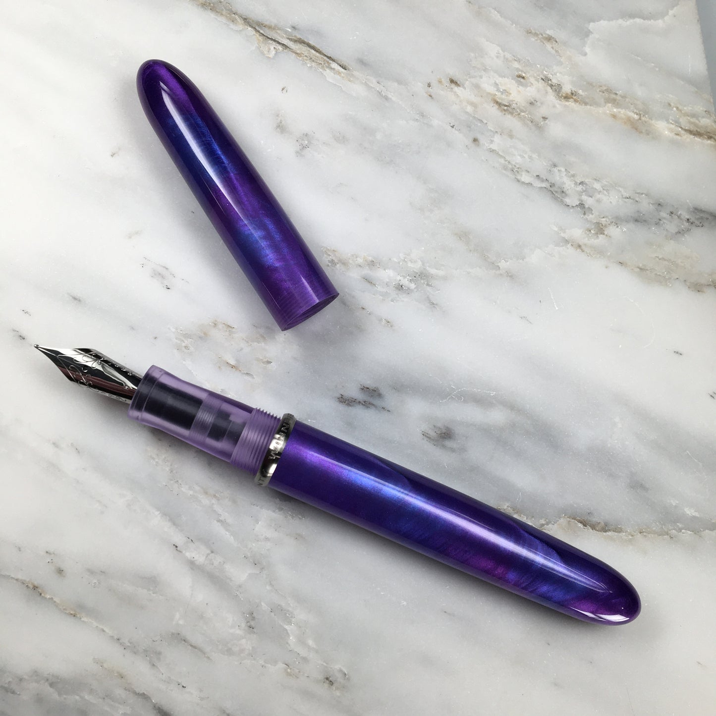 Model 3. Cigar-Style Fountain Pen with Titanium Rollstop. Alkaline.