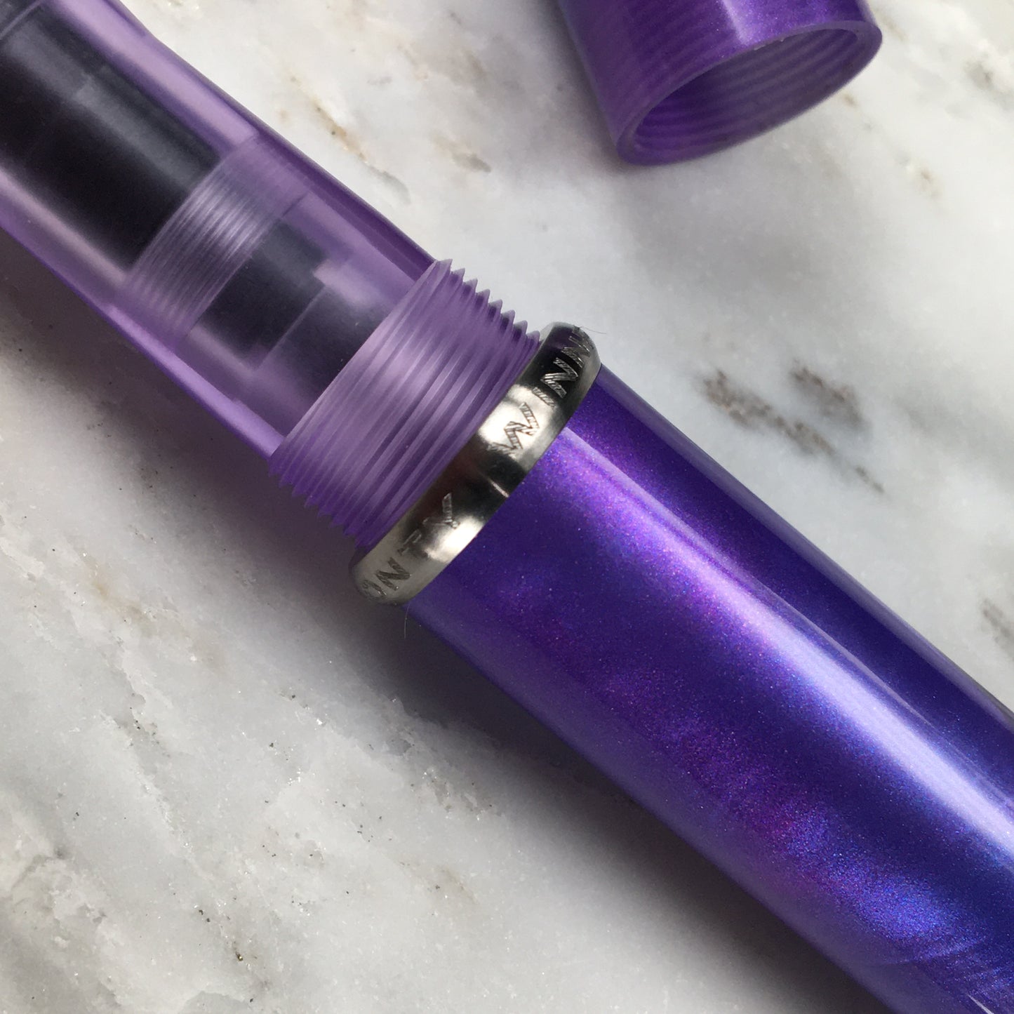 Model 3. Cigar-Style Fountain Pen with Titanium Rollstop. Alkaline.