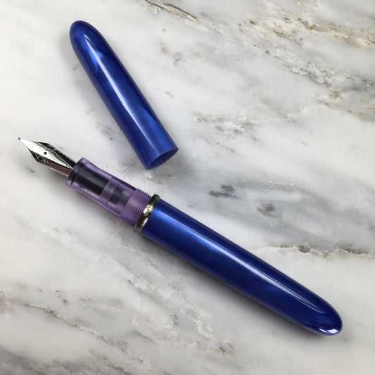 Model 3. Cigar-Style Fountain Pen with Titanium Rollstop. Wisteria II.