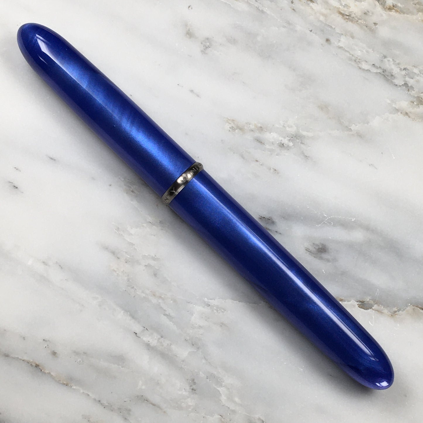 Model 3. Cigar-Style Fountain Pen with Titanium Rollstop. Wisteria II.
