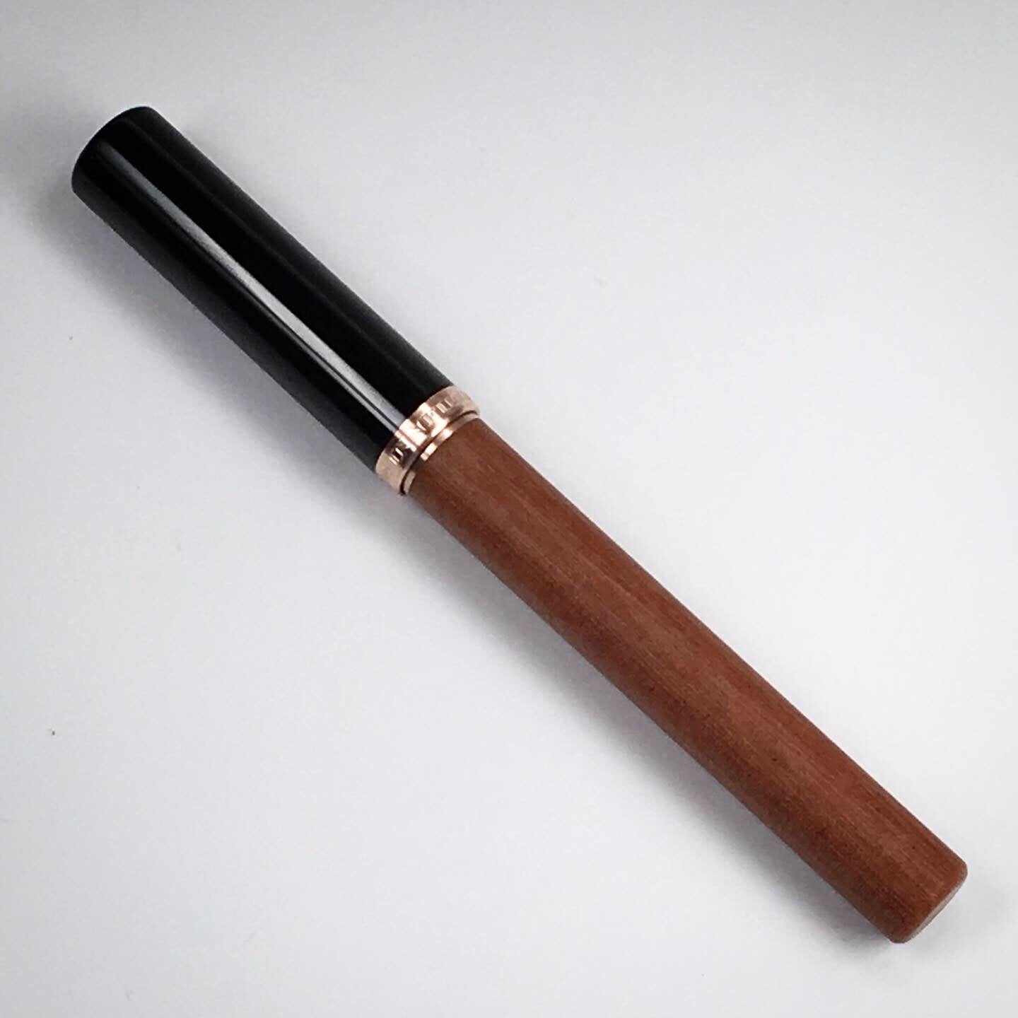 Model 2. Linen Micarta Fountain Pen Bronze Hardware and Black Ebonite Cap